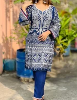 Luxury Embroidery 2pis (Blue) - Image 2